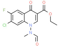 Ethyl 7-chloro-6-fluoro-1-(formylmethylamino)-1,4-dihydro-4-oxoquinoline-3-carboxylate