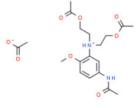 (5-acetamido-2-methoxyphenyl)bis(2-acetoxyethyl)ammonium acetate