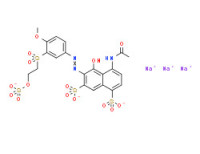 Trisodium 4-(acetylamino)-5-hydroxy-6-[[4-methoxy-3-[[2-(sulphonatooxy)ethyl]sulphonyl]phenyl]azo]naphthalene-1,7-disulphonate