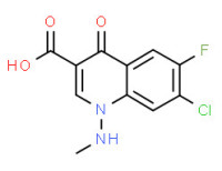 7-chloro-6-fluoro-1,4-dihydro-1-(methylamino)-4-oxoquinoline-3-carboxylic acid