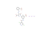 Trisodium 1-[5-[[(3,6-dichloropyridazin-4-yl)carbonyl]amino]-2-methyl-3-sulphonatophenyl]-4,5-dihydro-5-oxo-4-[(2-sulphonatophenyl)azo]-1H-pyrazole-3-carboxylate