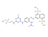 Trisodium 3-[[2-(acetylamino)-4-[[4-chloro-6-[(2-sulphonatoethyl)amino]-1,3,5-triazin-2-yl]amino]phenyl]azo]naphthalene-1,5-disulphonate