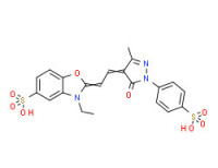2-[[1,5-dihydro-3-methyl-5-oxo-1-(4-sulphophenyl)-4H-pyrazol-4-ylidene]ethylidene]-3-ethyl-2,3-dihydrobenzoxazole-5-sulphonic acid