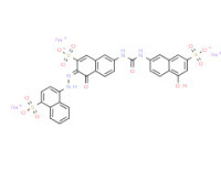 Trisodium 4-[[1-hydroxy-6-[[[(5-hydroxy-7-sulphonato-2-naphthyl)amino]carbonyl]amino]-3-sulphonato-2-naphthyl]azo]naphthalene-1-sulphonate