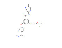 5-[3-[(1S)-2-(difluoromethoxy)-1-methylethoxy]-5-[[(5-methyl-2-pyrazinyl)amino]carbonyl]phenoxy]-N,N-dimethyl- 2-pyrazinecarboxamide