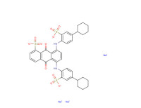 5,8-bis[(4-cyclohexyl-2-sulphophenyl)amino]-9,10-dihydro-9,10-dioxoanthracenesulphonic acid, sodium salt