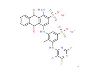 Disodium 1-amino-4-[[3-[(5-chloro-2,6-difluoro-4-pyrimidinyl)amino]-2-methyl-5-sulphonatophenyl]amino]-9,10-dihydro-9,10-dioxoanthracene-2-sulphonate