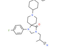 cis-8-[4-cyano-4-(4-fluorophenyl)cyclohexyl]-1-(4-fluorophenyl)-a-methyl-4-oxo-1,3,8-triazaspiro[4.5]decane-3-propiononitrile