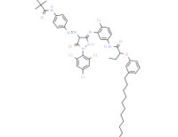 4-[4-(2,2-dimethyl-propanamido)]phenylazo-3-(2-chloro-5-(2-(3-pentadecylphenoxy)butylamido)anilino)-1-(2,4,6-trichlorophenyl)-2-pyrazoline-5-one