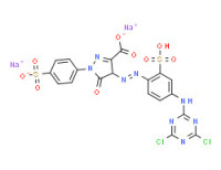 Disodium hydrogen 4-[[4-[(4,6-dichloro-1,3,5-triazin-2-yl)amino]-2-sulphonatophenyl]azo]-4,5-dihydro-5-oxo-1-(4-sulphonatophenyl)-1H-pyrazole-3-carboxylate