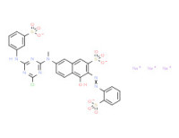 Trisodium 7-[[4-chloro-6-[(3-sulphonatophenyl)amino]-1,3,5-triazin-2-yl]methylamino]-4-hydroxy-3-[(2-sulphonatophenyl)azo]naphthalene-2-sulphonate