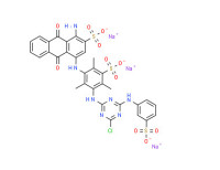 Trisodium 1-amino-4-[[3-[[4-chloro-6-[(3-sulphonatophenyl)amino]-1,3,5-triazin-2-yl]amino]-2,4,6-trimethyl-5-sulphonatophenyl]amino]-9,10-dihydro-9,10-dioxoanthracene-2-sulphonate