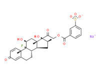 Pregna-1,4-diene-3,20-dione, 9-fluoro-11,17-dihydroxy-16-methyl-21-[(3-sulfobenzoyl)oxy]-, monosodium salt, (11ß,16ß)-