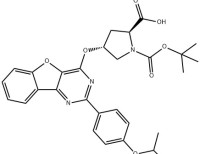 (2S,4R)-1-(tert-butoxycarbonyl)-4-((2-(4-isopropoxyphenyl)benzofuro[3,2-d]pyrimidin-4-yl)oxy)pyrrolidine-2-carboxylicacid