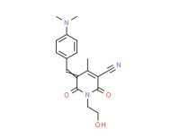 5-[[4-(dimethylamino)phenyl]methylene]-1,2,5,6-tetrahydro-1-(2-hydroxyethyl)-4-methyl-2,6-dioxonicotinonitrile