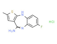 7-fluoro-2-methyl-10H-thieno[2,3-b][1,5]benzodiazepin-4-amine monohydrochloride