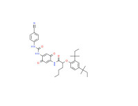 2-[2,4-bis(1,1-dimethylpropyl)phenoxy]-N-[4-[[[(4-cyanophenyl)amino]carbonyl]amino]-3,6-dioxocyclohexa-1,4-dien-1-yl]hexanamide