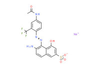 Sodium 5-[[4-acetamido-2-(trifluoromethyl)phenyl]azo]-6-amino-4-hydroxynaphthalene-2-sulphonate