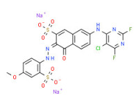 Disodium 7-[(5-chloro-2,6-difluoropyrimidin-4-yl)amino]-4-hydroxy-3-[(4-methoxy-2-sulphonatophenyl)azo]naphthalene-2-sulphonate