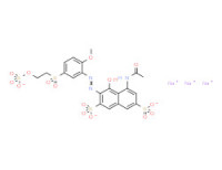Trisodium 5-(acetylamino)-4-hydroxy-3-[[2-methoxy-5-[[2-(sulphonatooxy)ethyl]sulphonyl]phenyl]azo]naphthalene-2,7-disulphonate