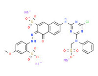 Trisodium 7-[[4-chloro-6-[phenyl(sulphonatomethyl)amino]-1,3,5-triazin-2-yl]amino]-4-hydroxy-3-[(4-methoxy-2-sulphonatophenyl)azo]naphthalene-2-sulphonate