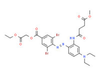 2-ethoxy-2-oxoethyl 3,5-dibromo-4-[[4-(diethylamino)-2-[(4-methoxy-1,4-dioxobutyl)amino]phenyl]azo]benzoate