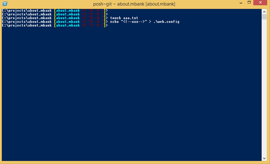 Using poshgit visualstudio