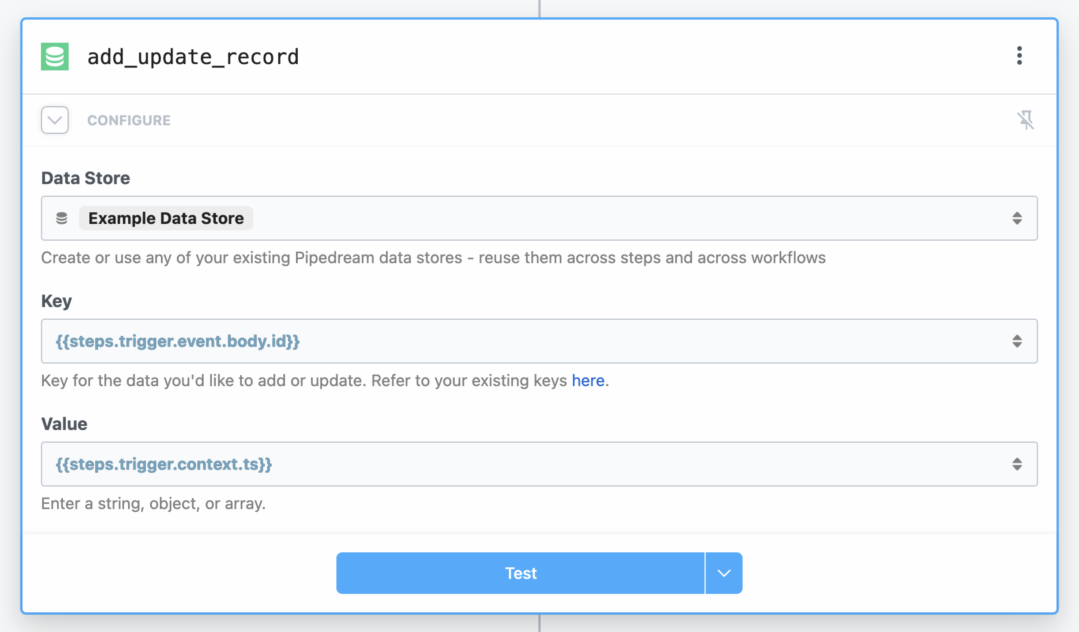 Workflow trigger example