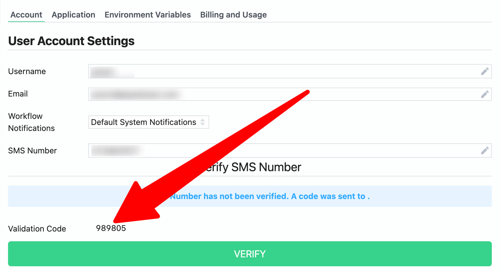 Verify your number