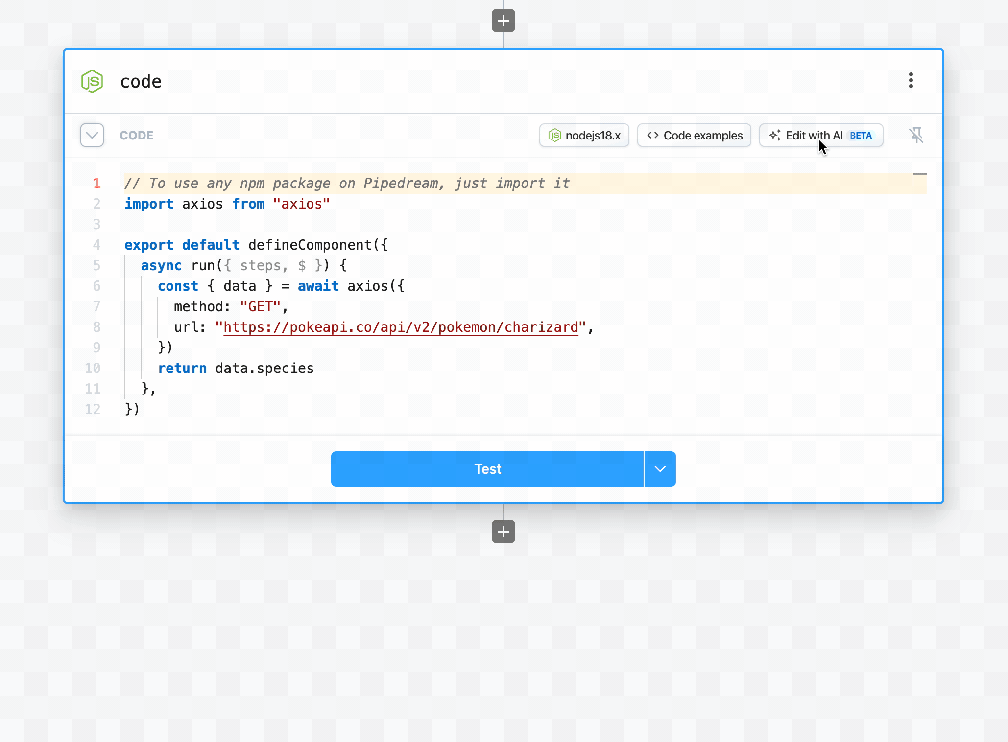 Using AI To Generate Code Pipedream