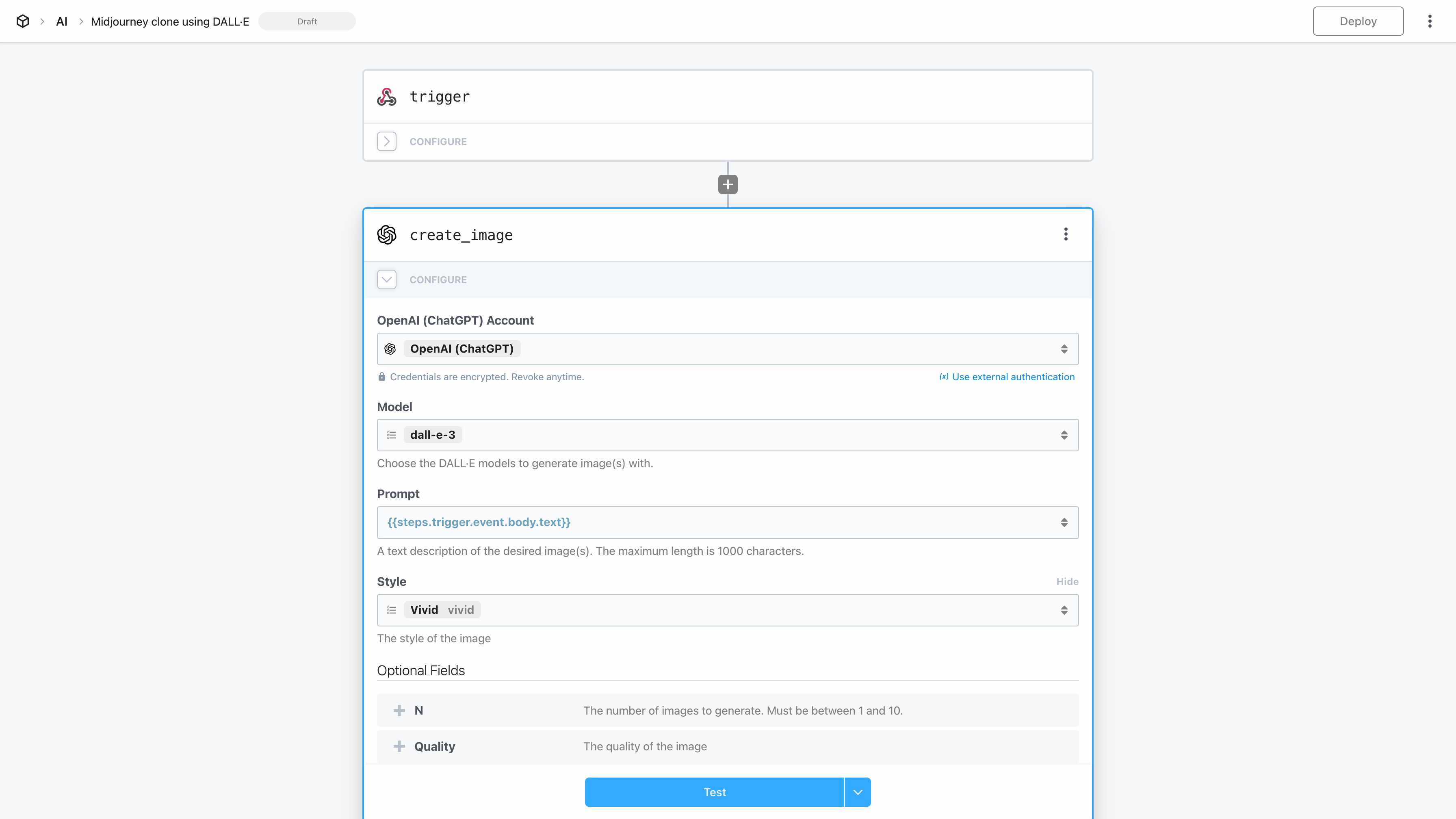 Midjourney clone using DALL·E and Slack