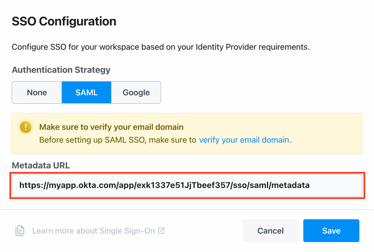 Pipedream - SAML Metadata URL