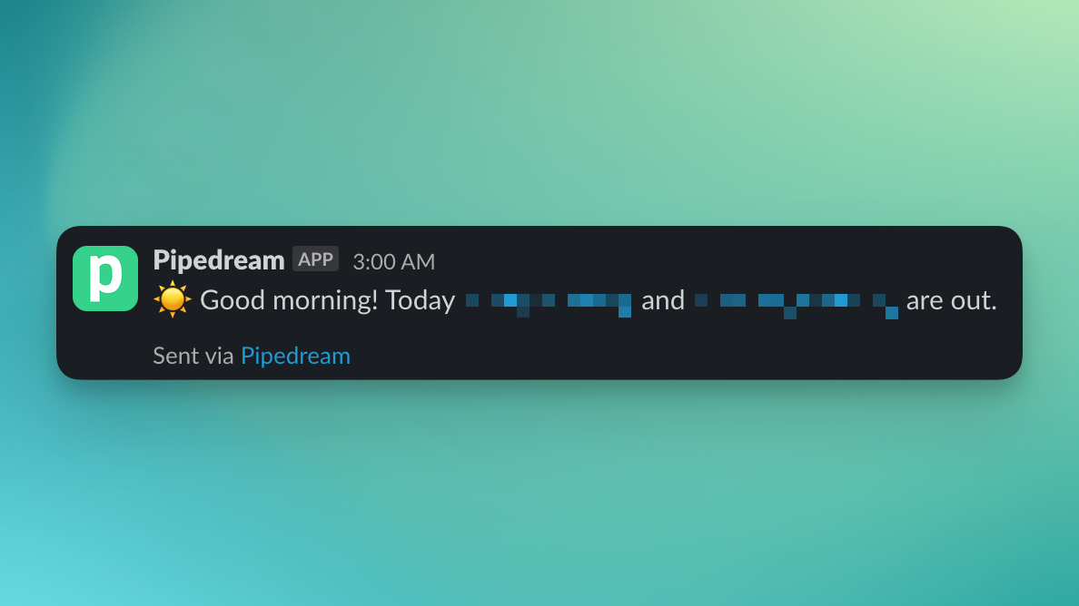 Out of office notifications