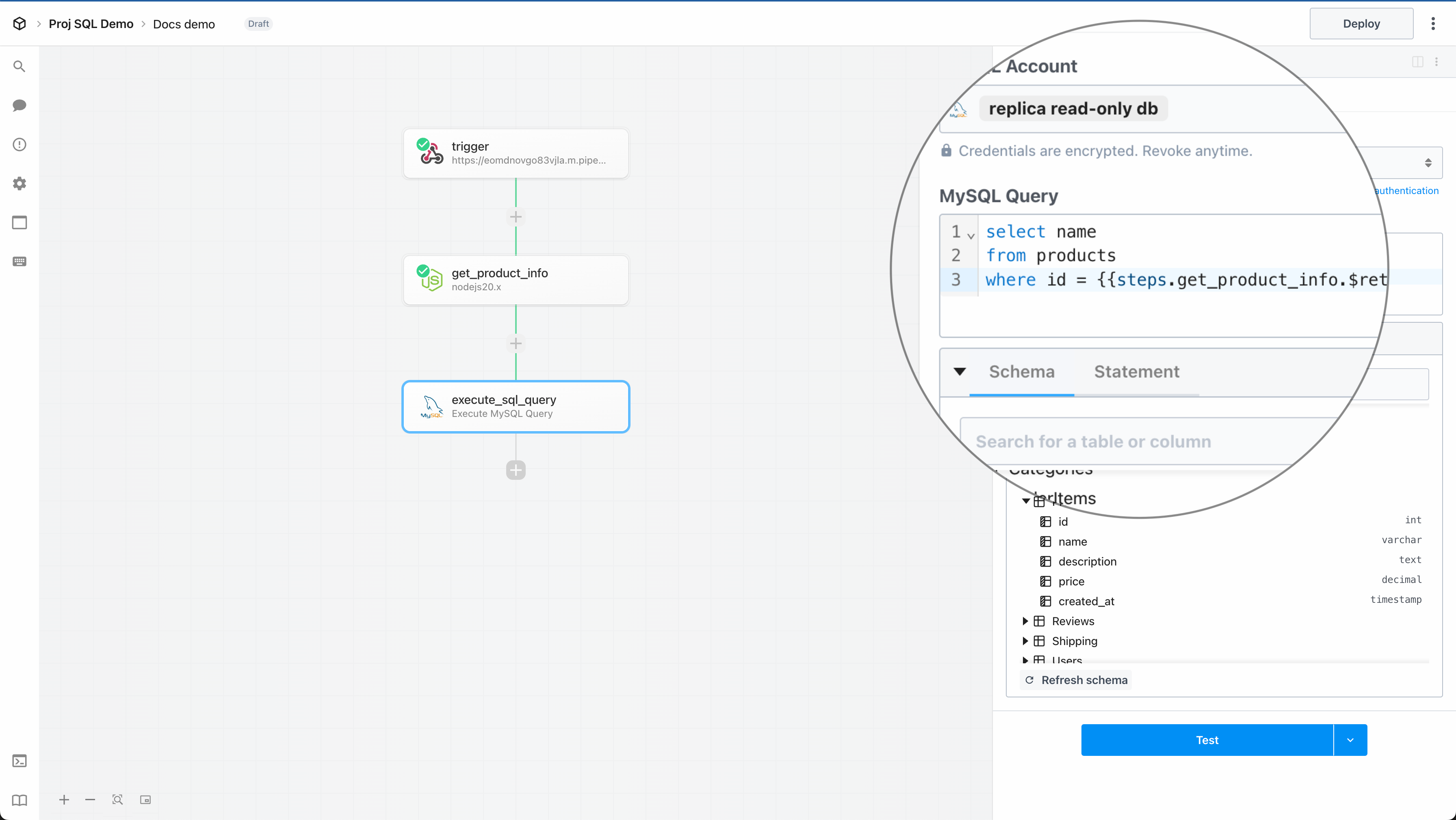 SQL editor