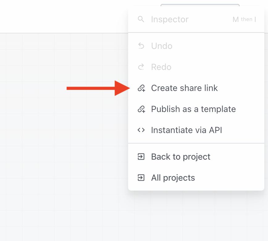 Click Create Share Link