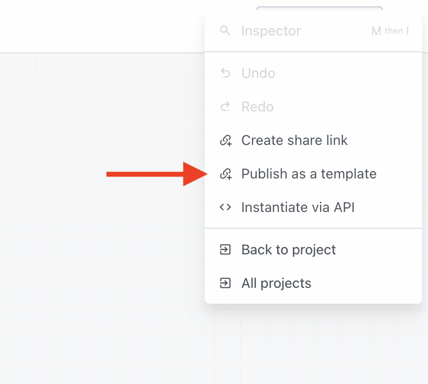 Click Publish as a template