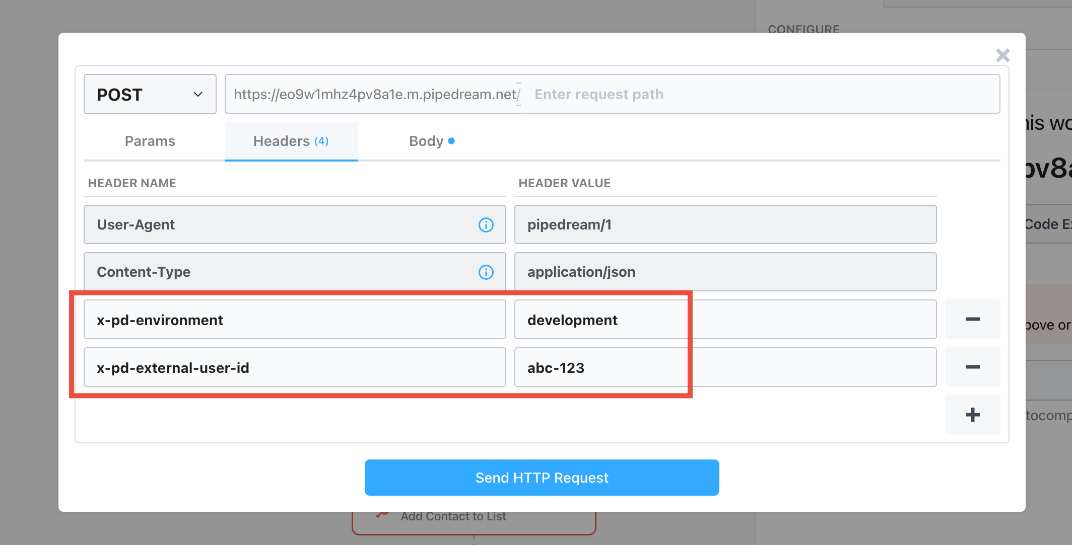 Invoke workflow headers