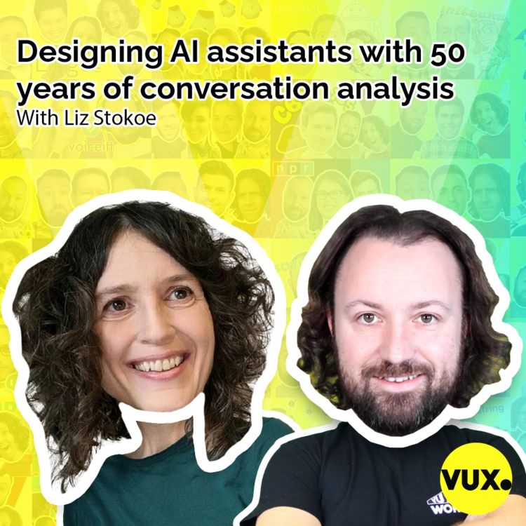 cover art for Designing AI assistants with 50 years of conversation analysis with Liz Stokoe