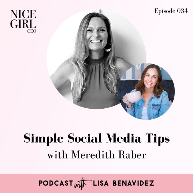 cover art for Simple Social Media Tips with Meredith Raber