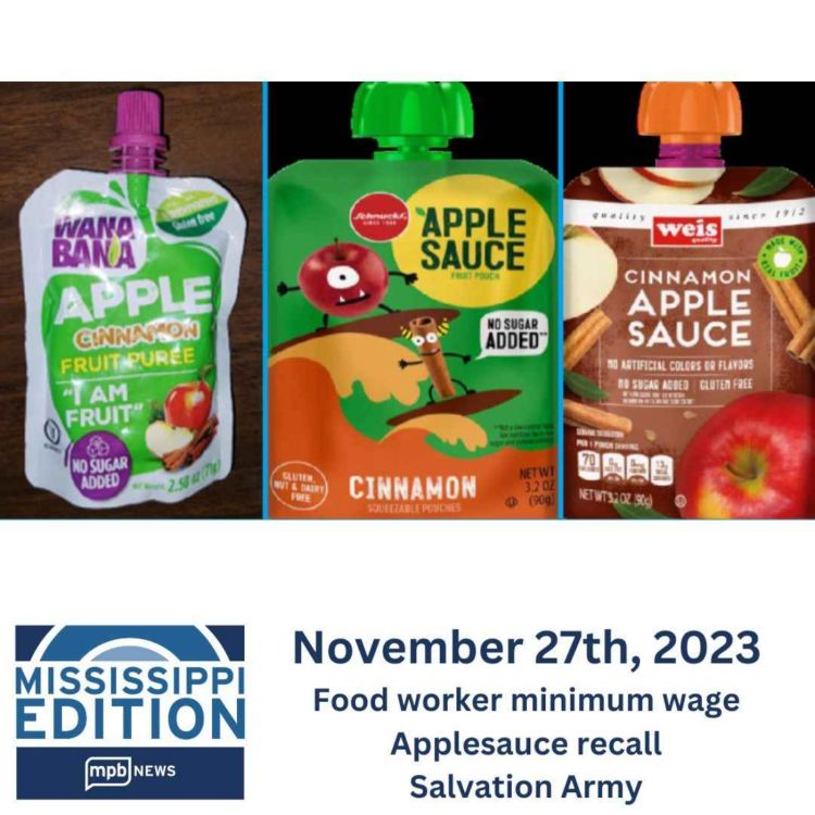 cover art for 11/27/2023: Food worker minimum wage | Applesauce recall | Salvation Army