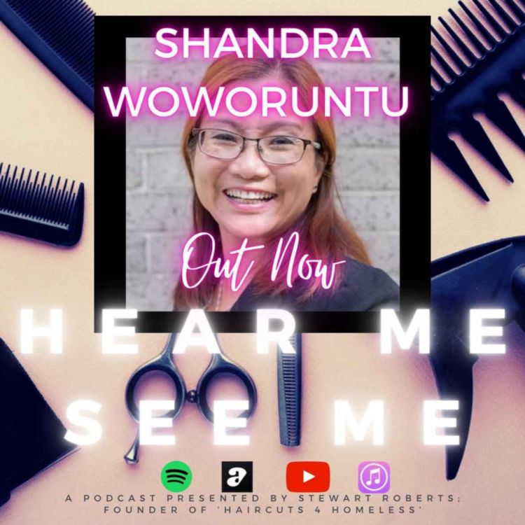 cover art for Hear Me, See Me. Podcast. Shandra Woworundu, sex trafficking survivor.