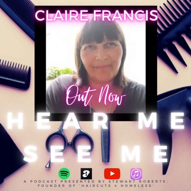 cover art for Hear Me, See Me. Podcast. Claire Francis, counselling with cancer.