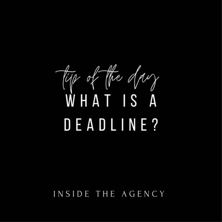 cover art for Tip of the Day: What is a Deadline?