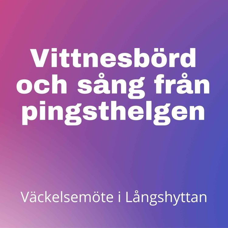 cover art for Vittnesbörd och sång från pingsthelgen