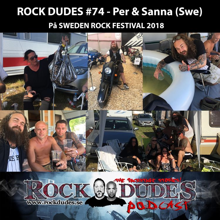 cover art for Rock Dudes #74 – Per & Sanna på Sweden Rock 2018 – (Swe)