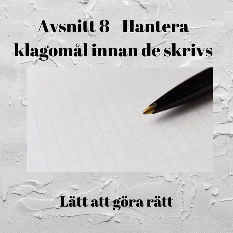 cover art for Hantera klagomål innan de skrivs