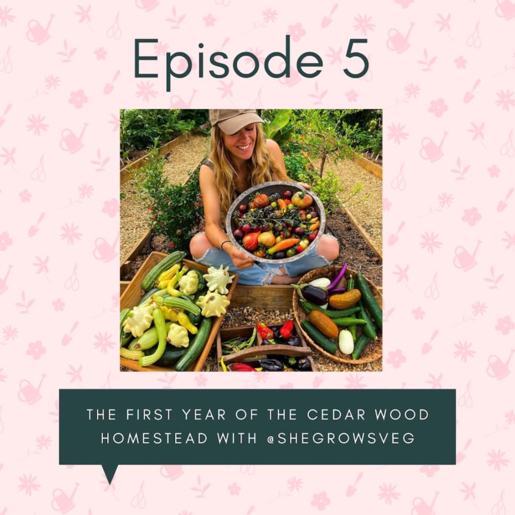 cover art for The first year of the Cedarwood Homestead with @shegrowsveg