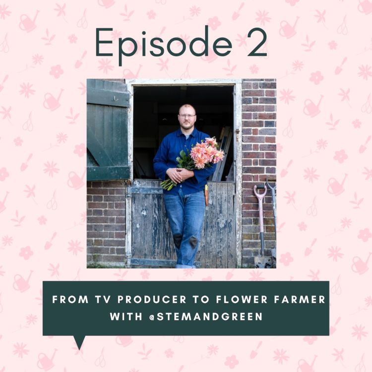 cover art for From TV producer to flower farmer with James Greig from @stemandgreen