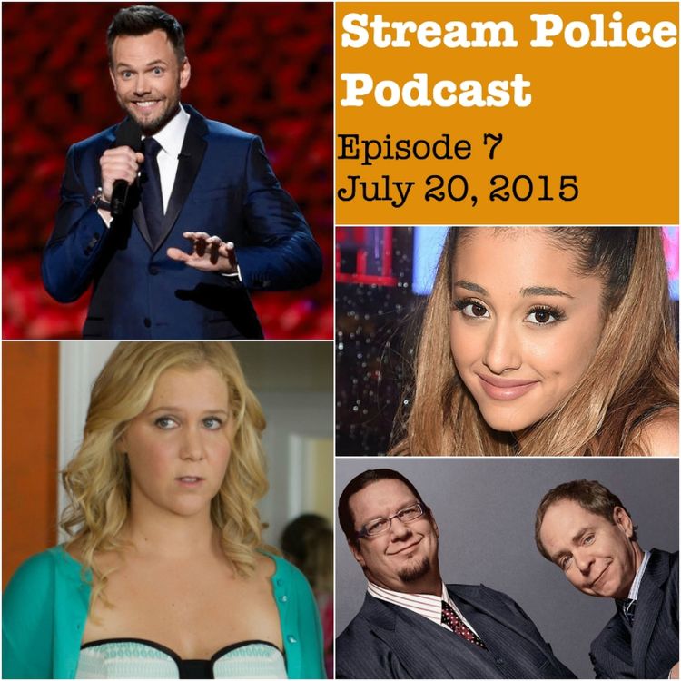 cover art for #7 - TRAINWRECK; 2015 ESPY Awards; Penn & Teller's TV caree; Ariana Grande