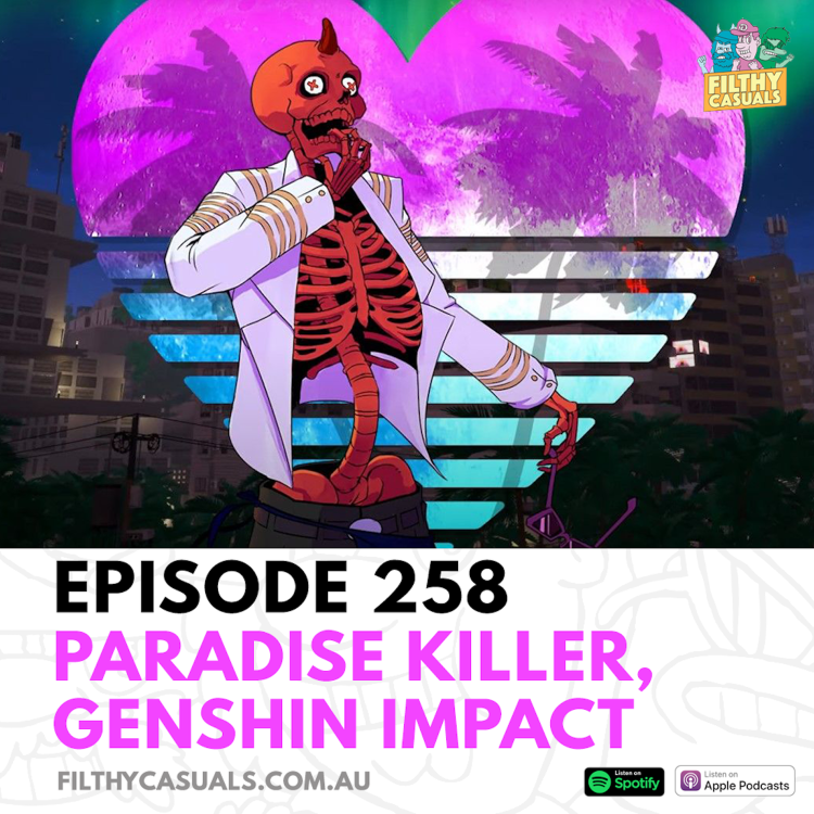 cover art for Episode 258: Paradise Killer, Genshin Impact